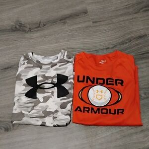 Under Armour Kids Camo and Orange T-Shirts